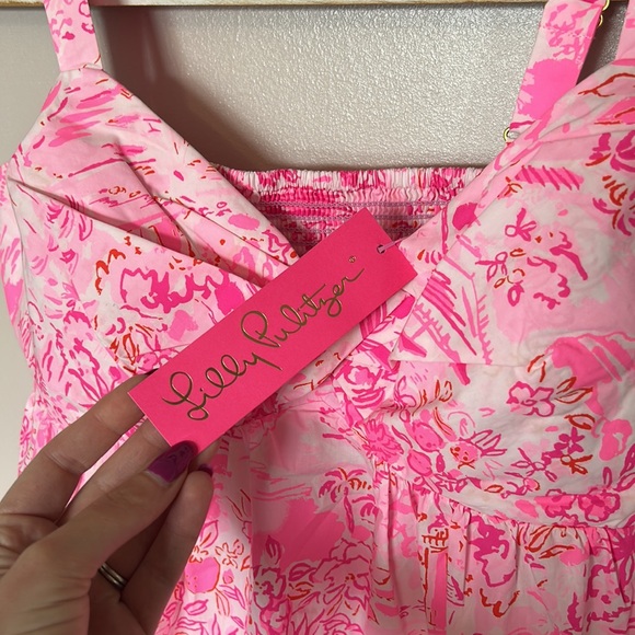 NWT Lilly Pulitzer Dresses Lilly Pulitzer Azora Cotton Midi Dress PINK Size 10 - Picture 3 of 8
